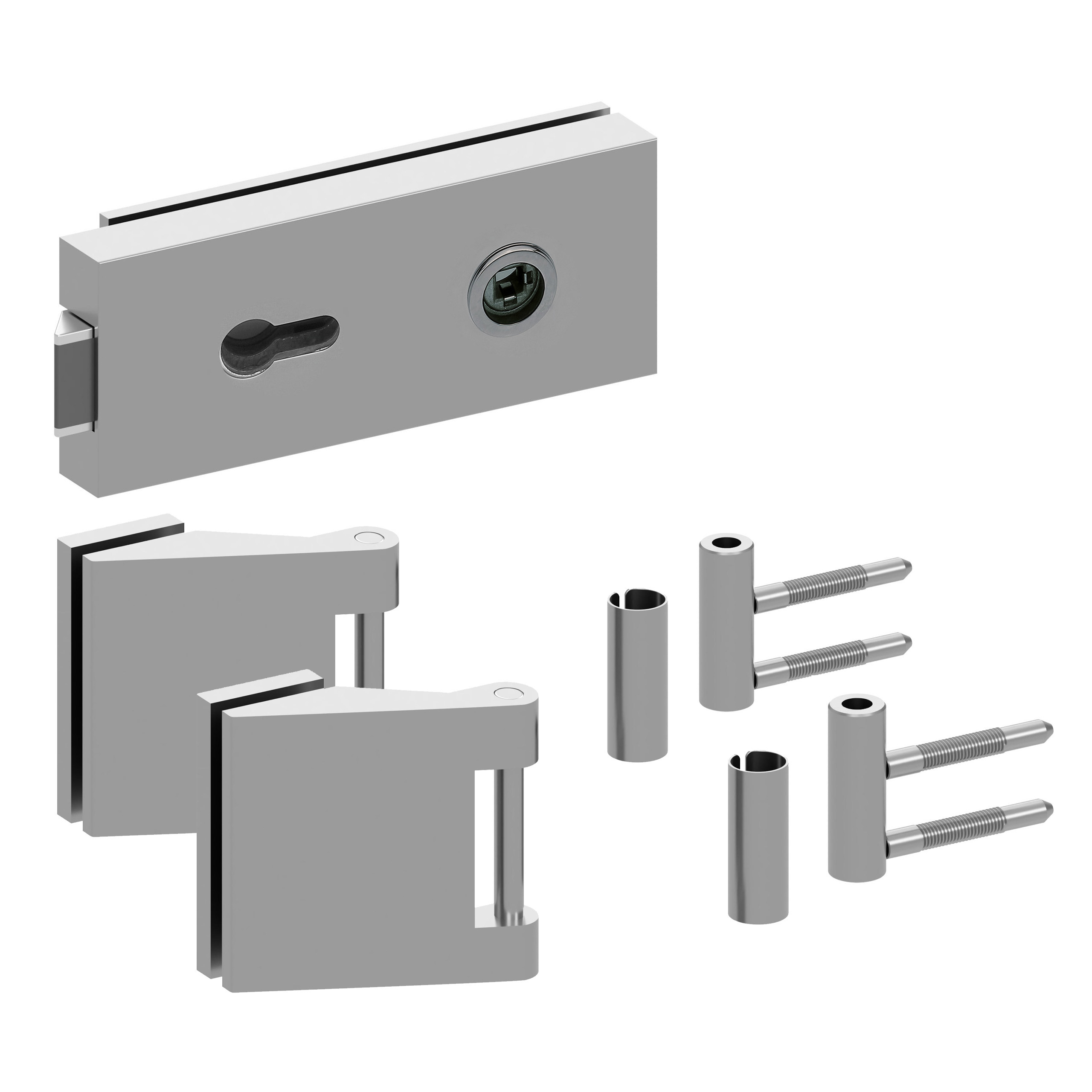 Zawias do drzwi szklanych 2-częściowy