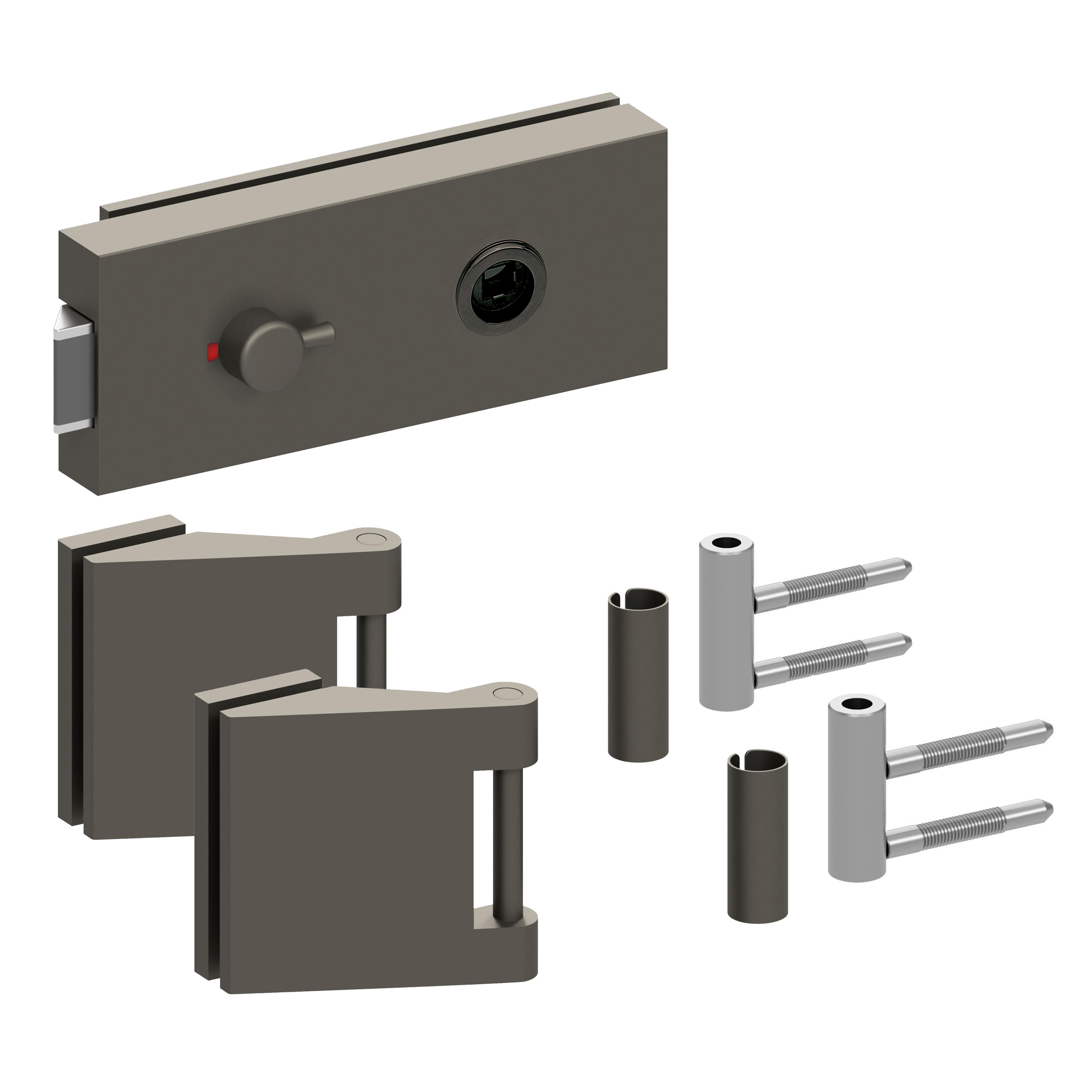 Zawias drzwi szklanych 3-częściowy