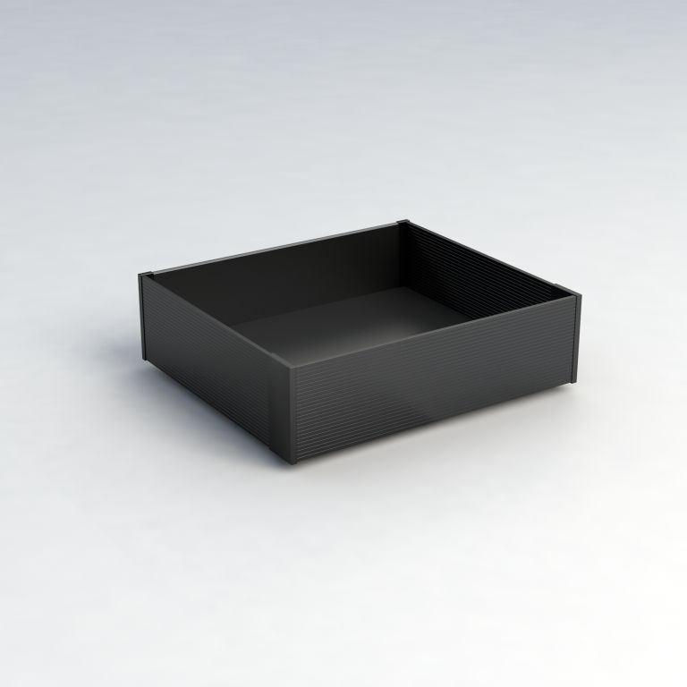 Szuflada wysoka- boki z aluminium do modułu 60 cm